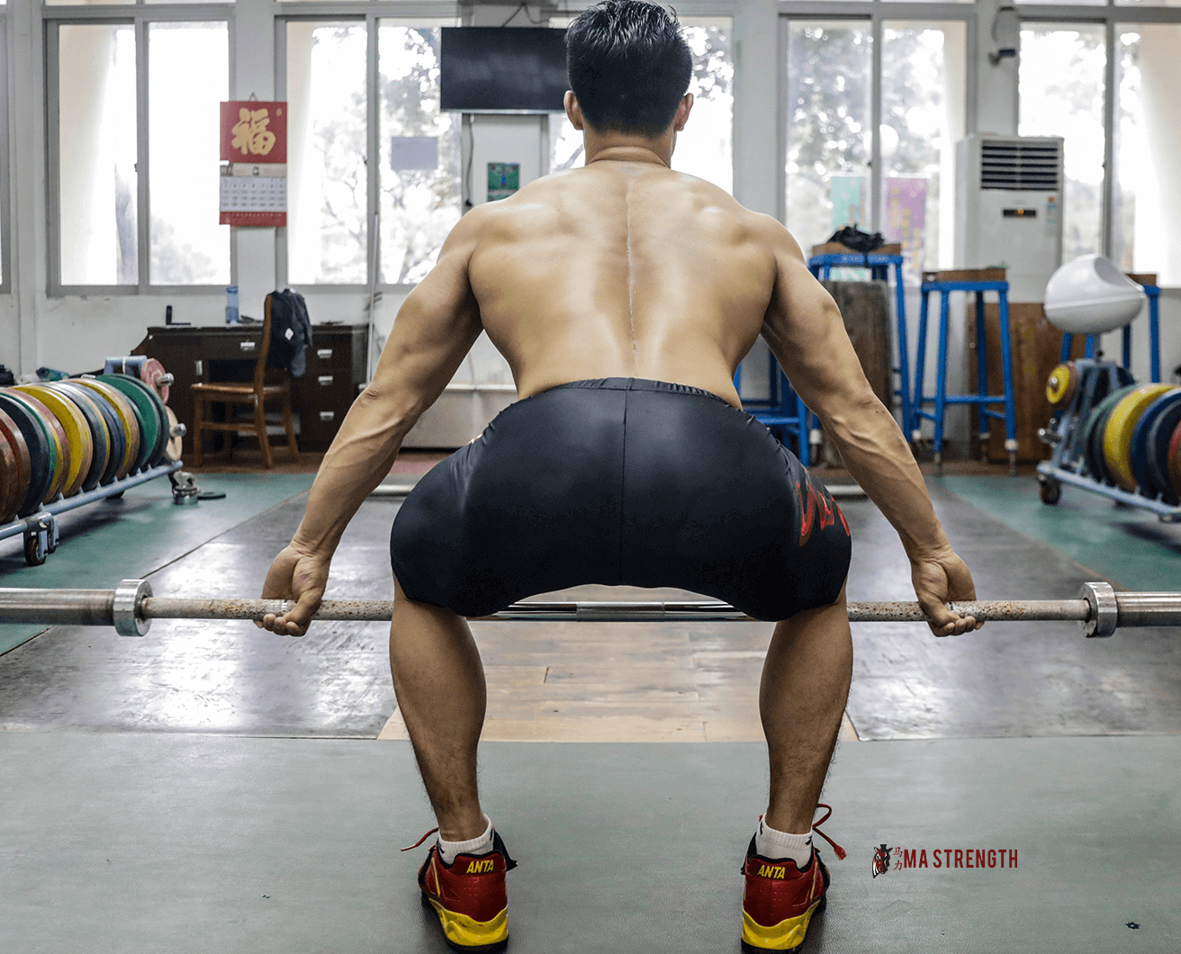 Fitness Weightlifting Matt Bamboo Floor Mat Olympic Weightlifting